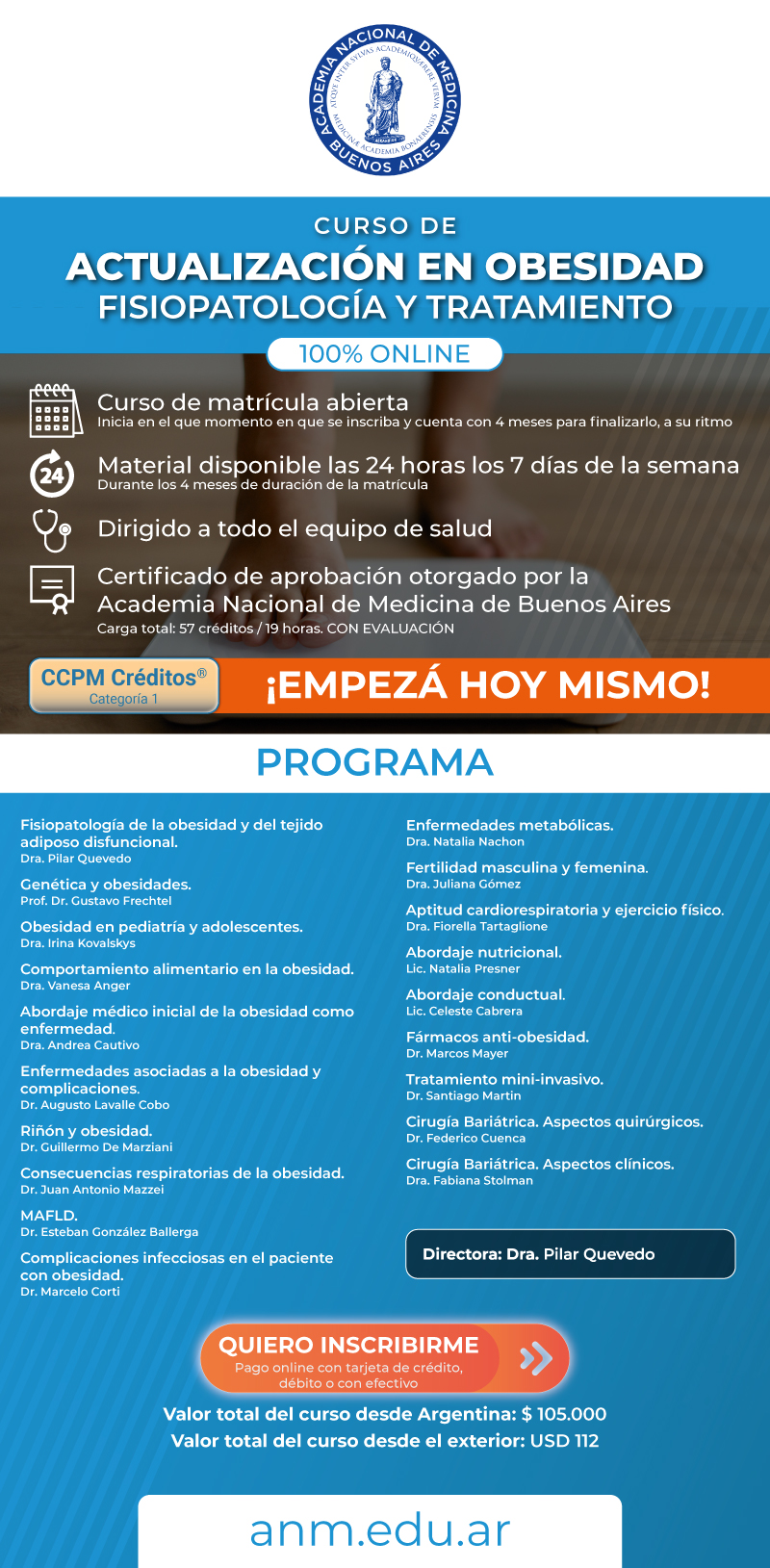 CURSO DE ACTUALIZACIÓN EN EL TRATAMIENTO DE LA OBESIDAD