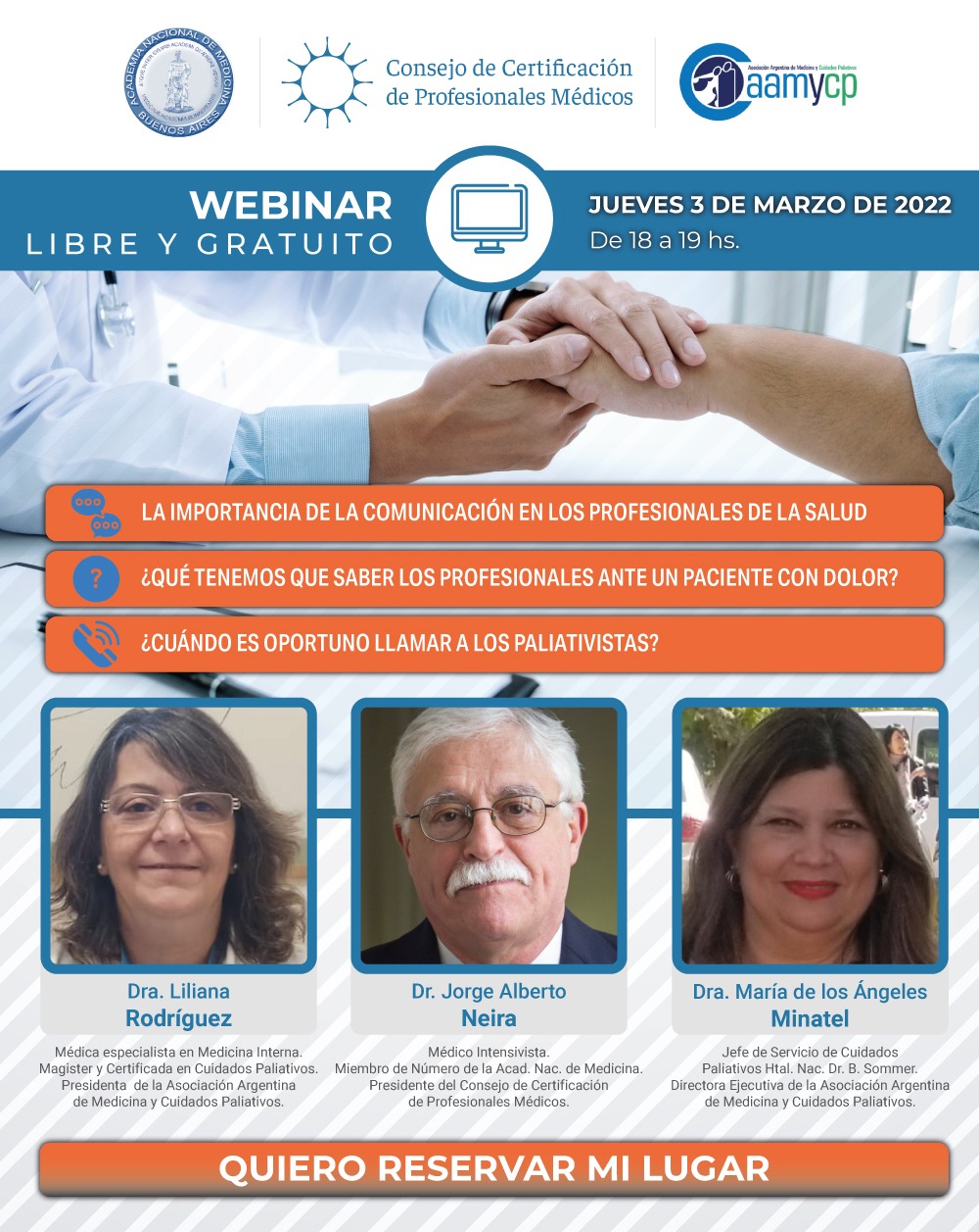 Webinar sobre Cuidados Paliativos en la Práctica Profesional