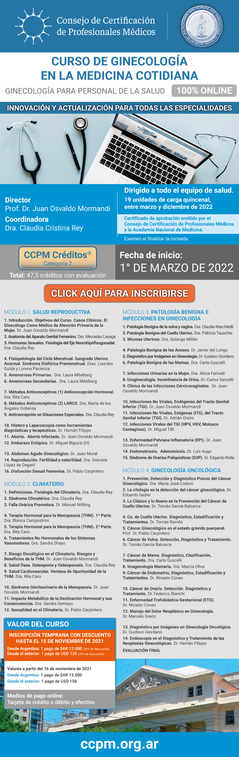 Curso de Ginecología en la Medicina Cotidiana