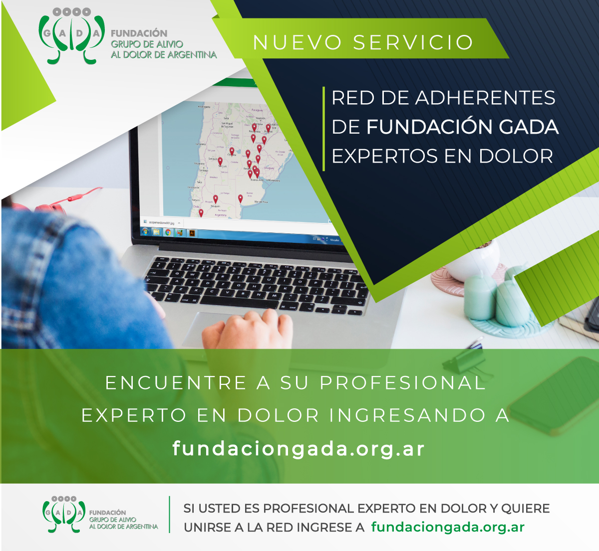 Red de Adherentes de Fundación GADA expertos en Dolor