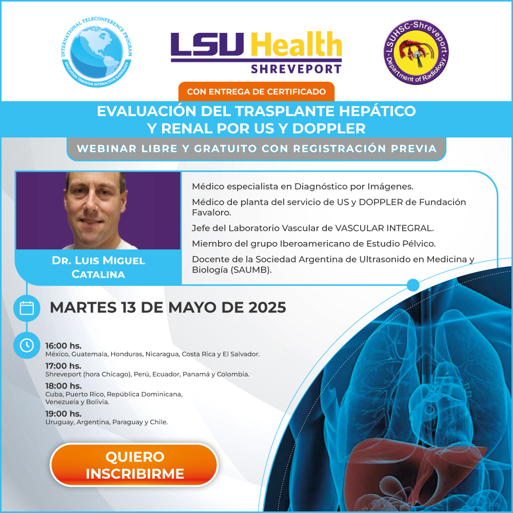 Webinar sobre evaluación del trasplante hepático y renal por US y Doppler