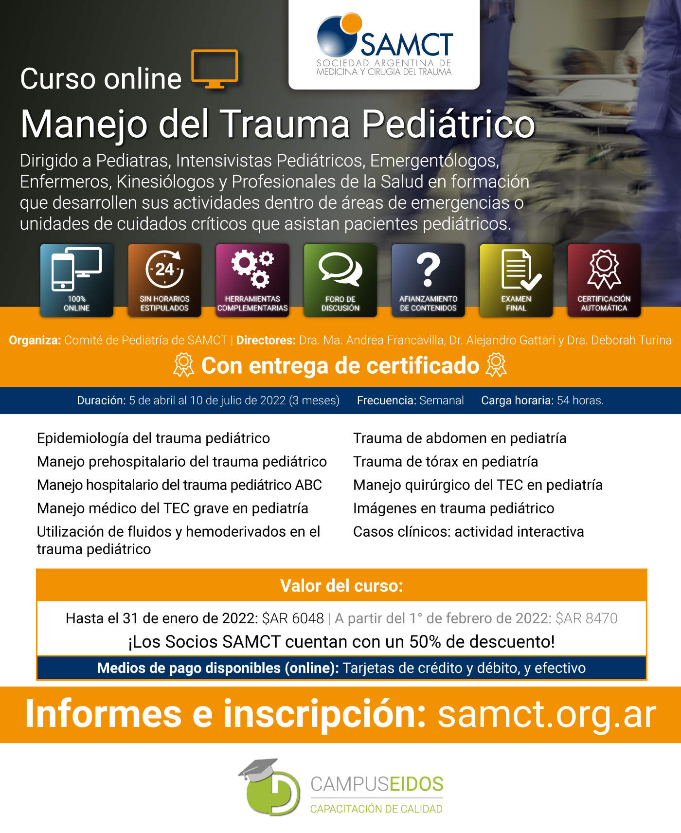 Curso online ''Manejo del Trauma Pediátrico''